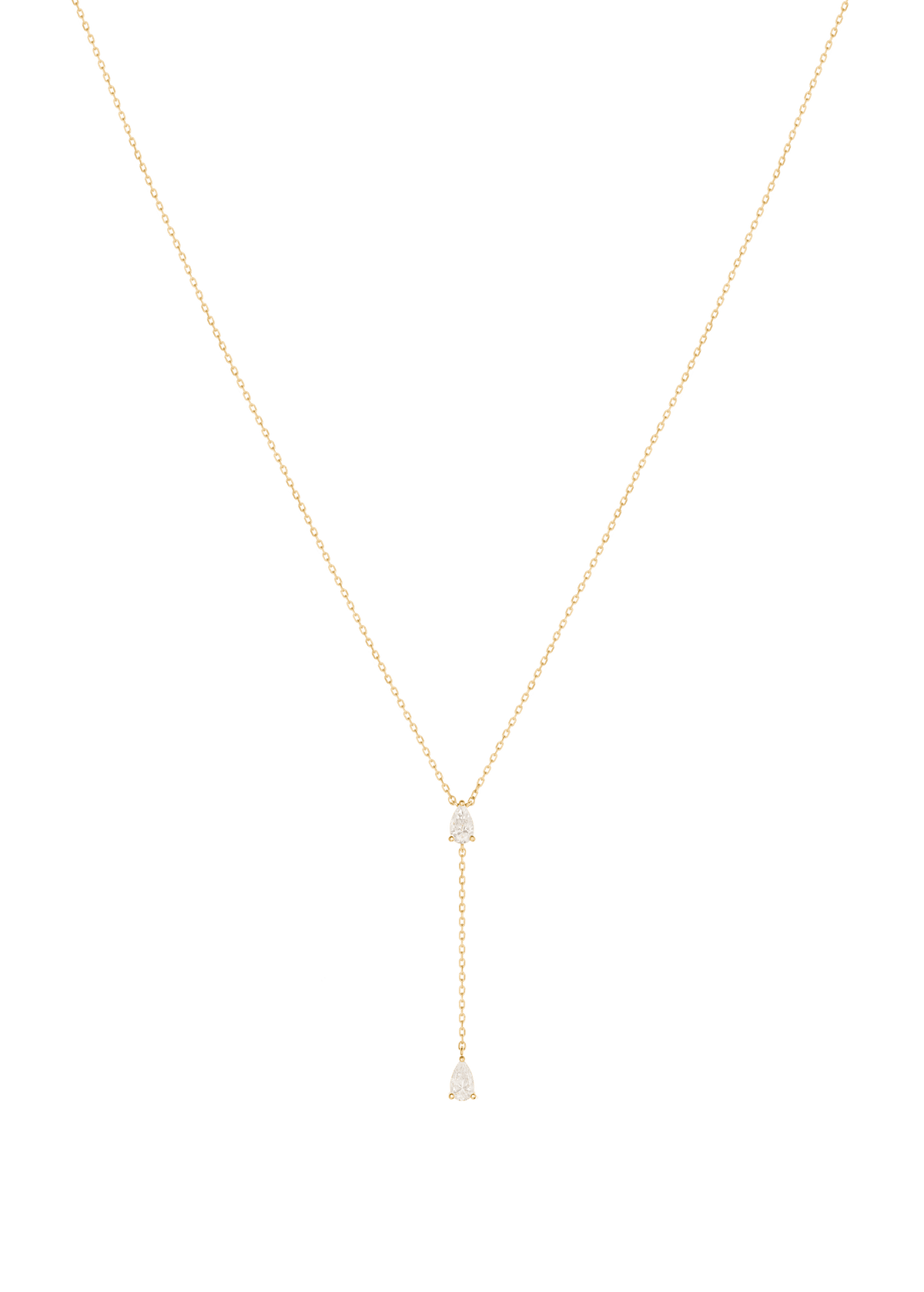 Two diamonds linked 18k necklace Necklaces