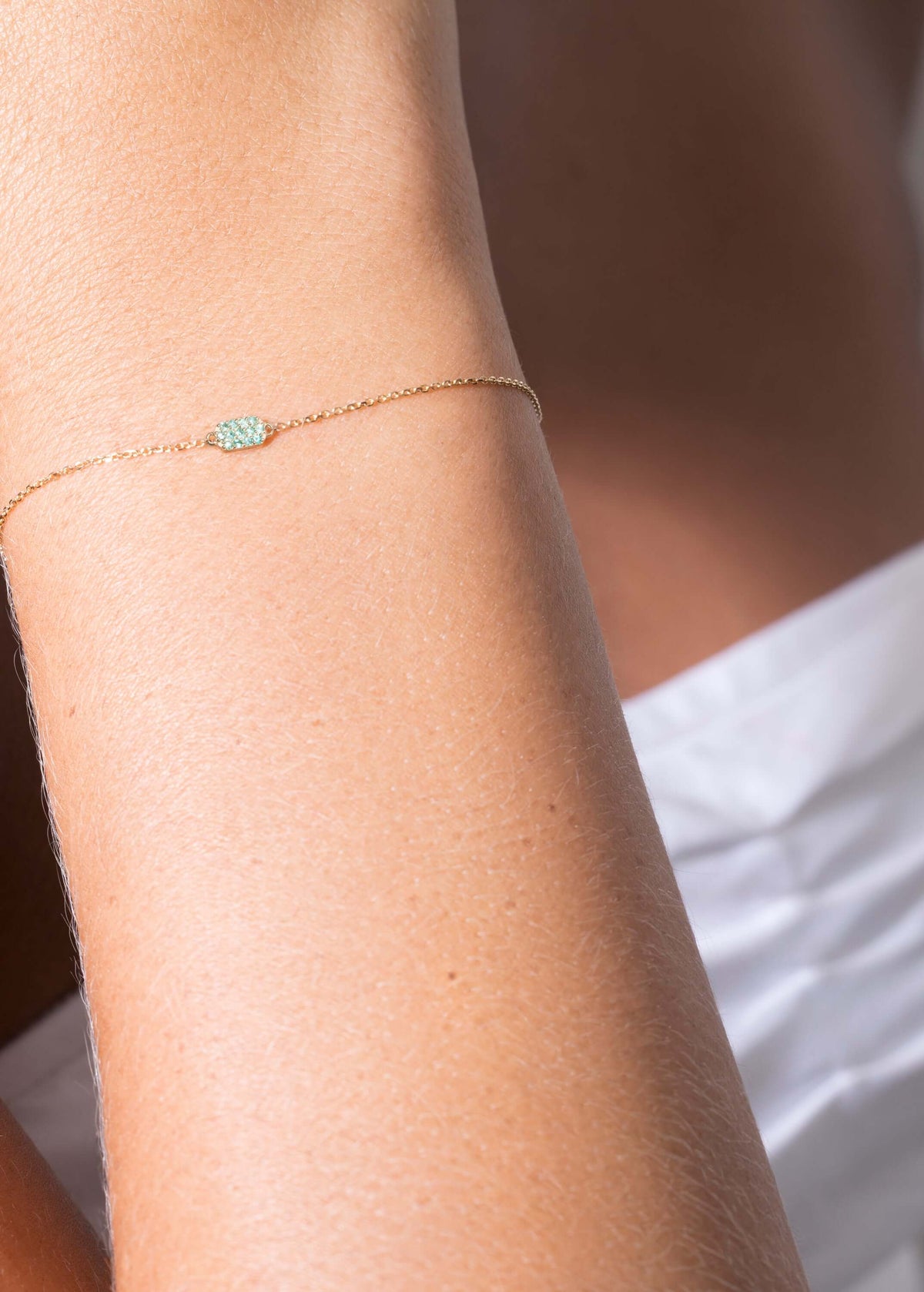 Hannah bracelet 18k emerald bracelet