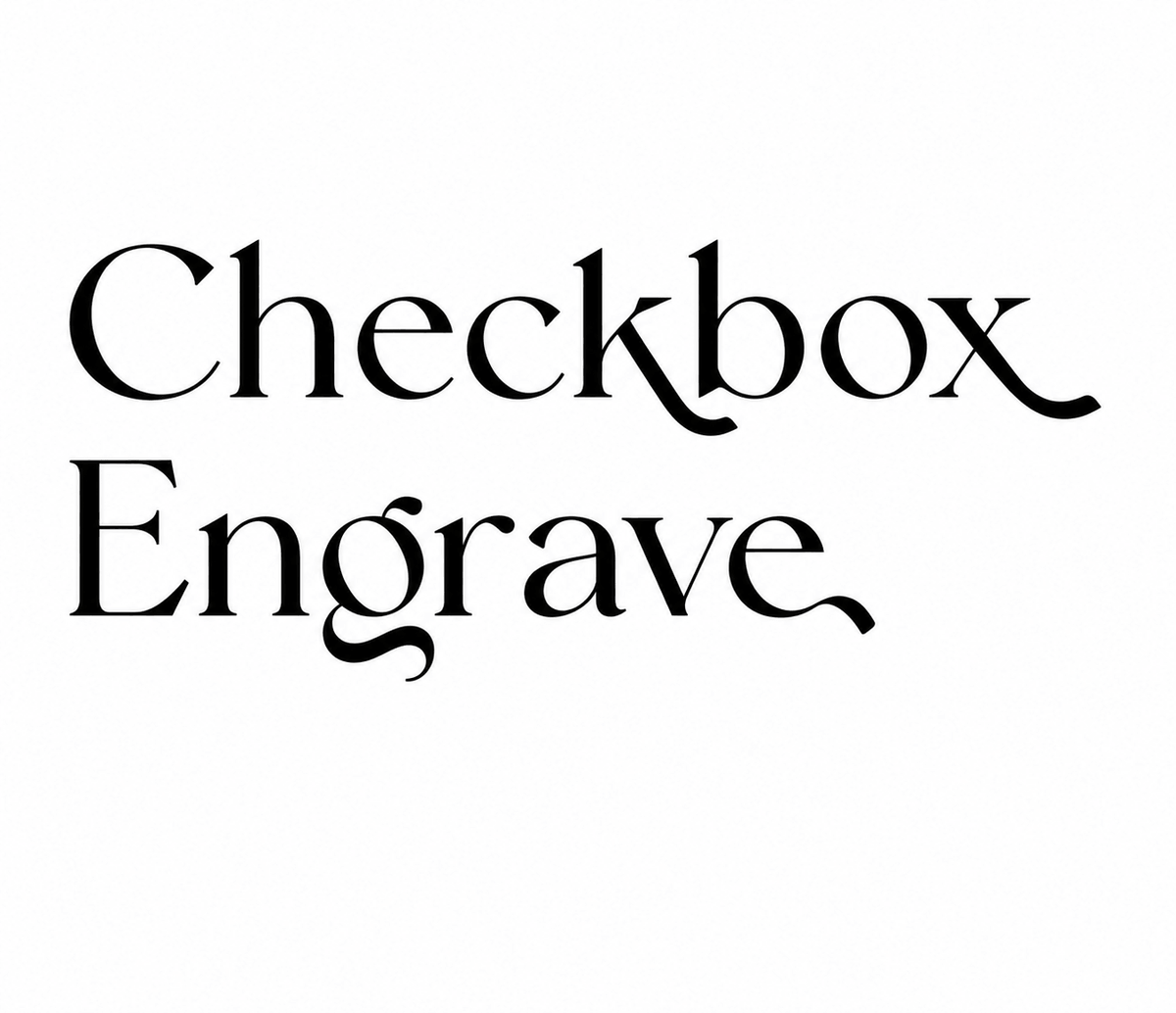 Custom engraving Personalized service showcased with elegant typography in the image.