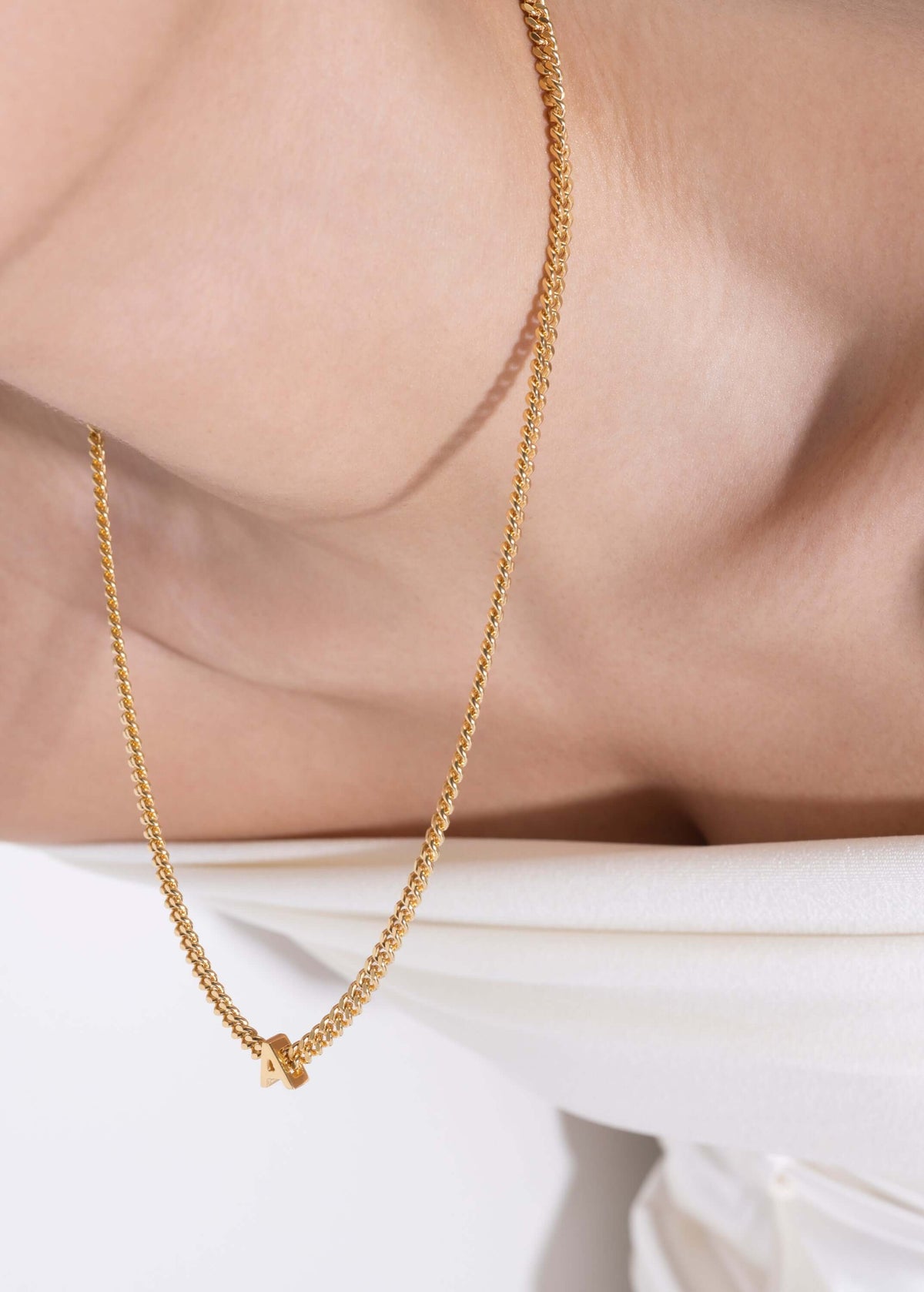 alphabet necklace with pendant A Necklaces