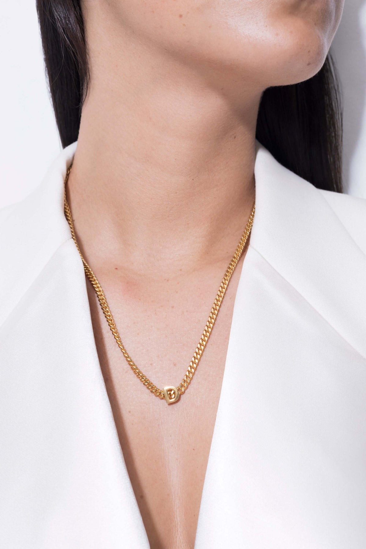 alphabet necklace with pendant D Necklaces
