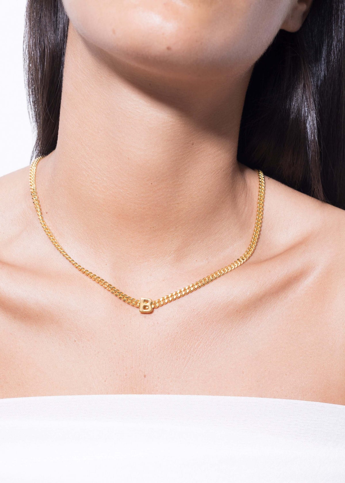 alphabet necklace with pendant B Necklaces