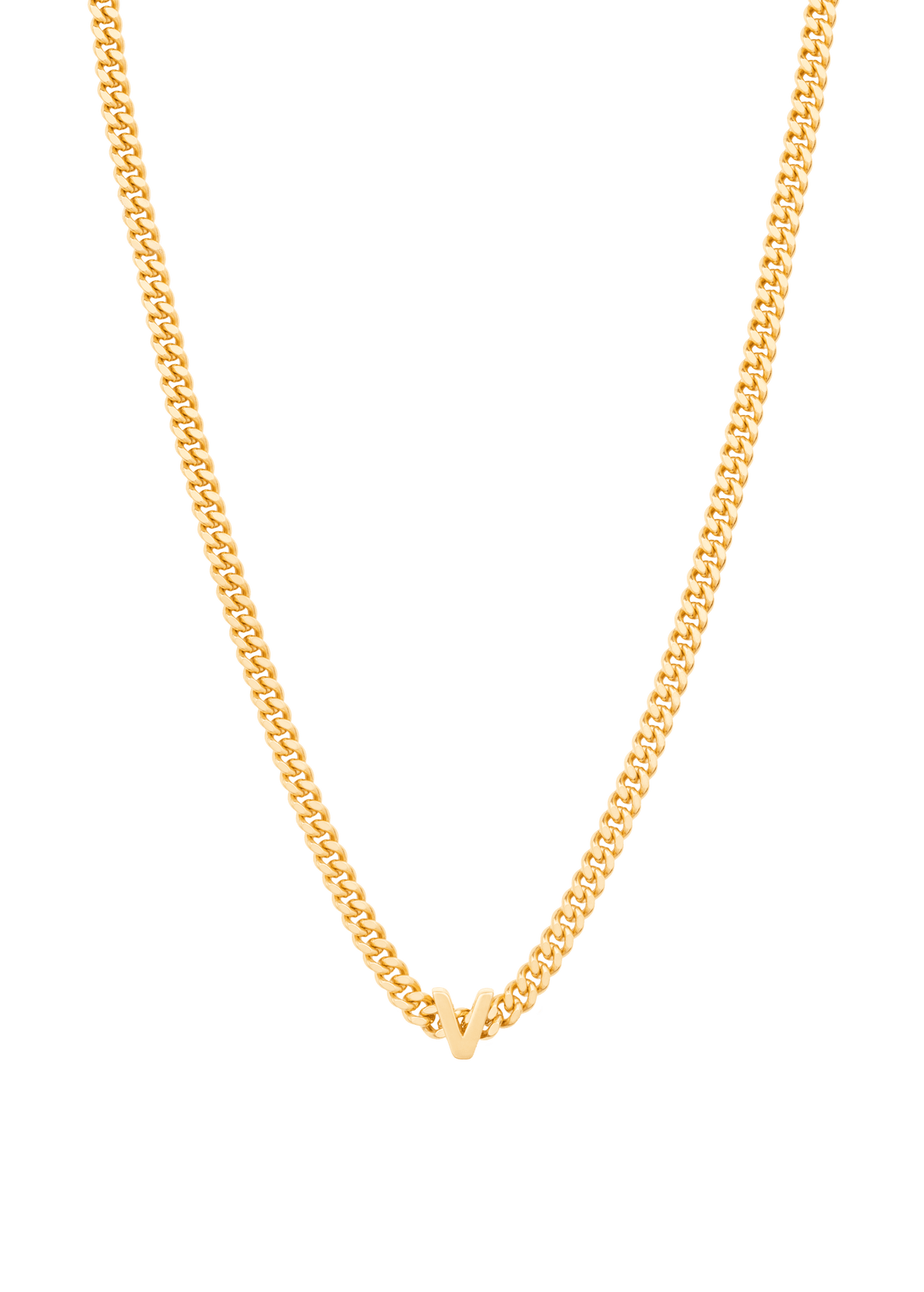 alphabet necklace with pendant V Necklaces