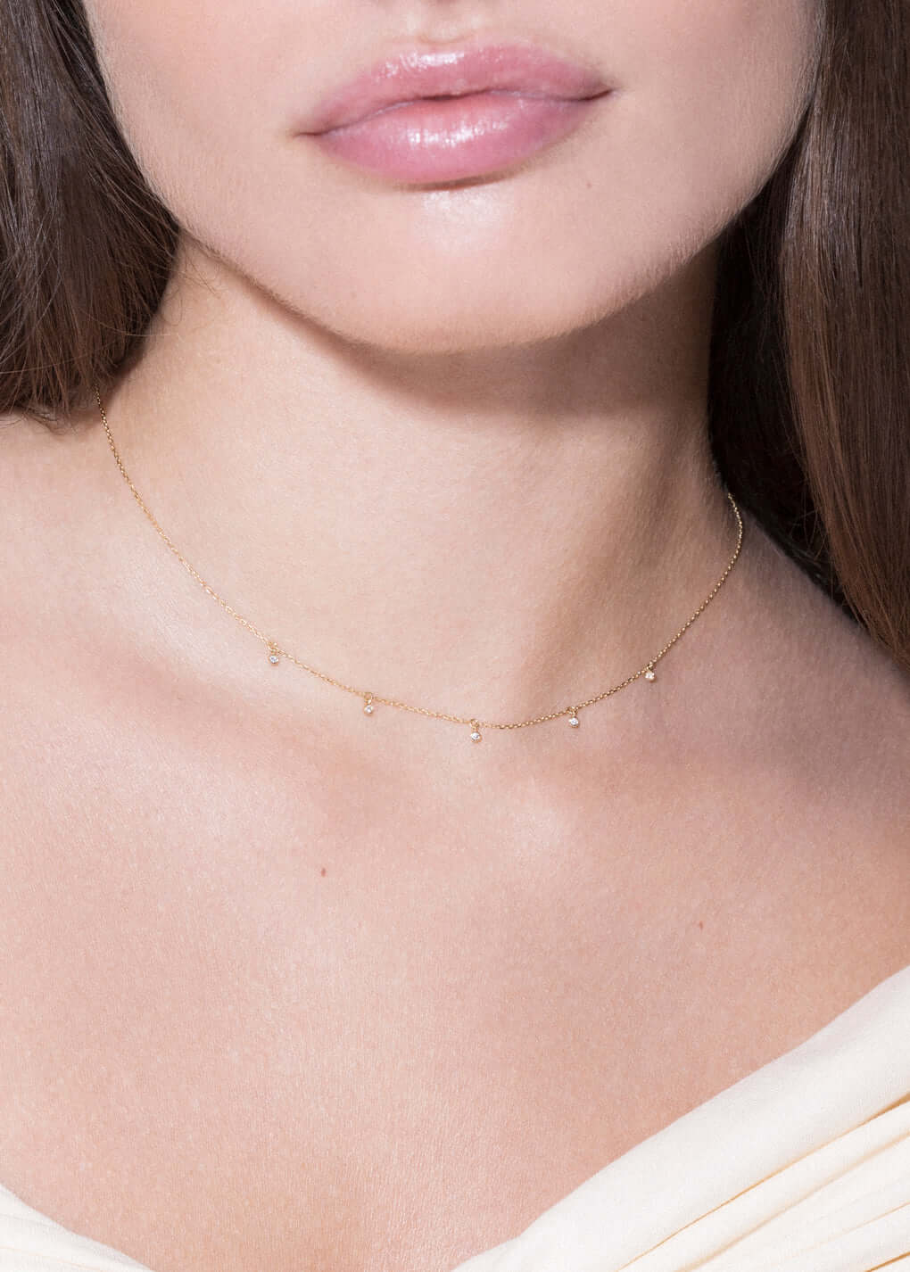 Five lucky diamonds 18k necklace Necklaces