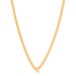 alphabet necklace with pendant L in gold