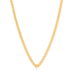 alphabet necklace with pendant I in gold