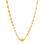 alphabet necklace with pendant S in gold