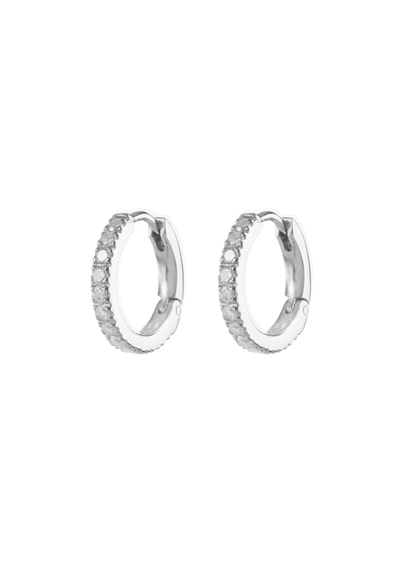 amina white huggies Earrings