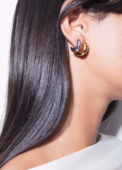 Francis Two Tone Stacked Earrings Earrings