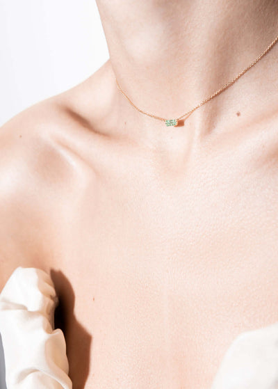 Hannah necklace 18k emerald Necklaces
