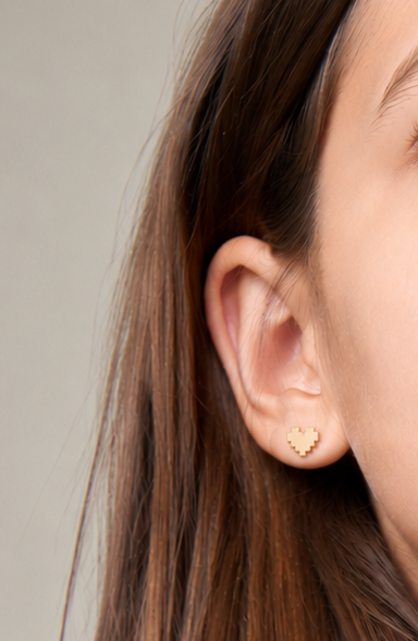 PIXEL Heart Mini Earrings Earrings