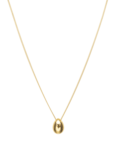 Klein Pearl Double Side Necklace in gold featuring a delicate chain and minimalist design.