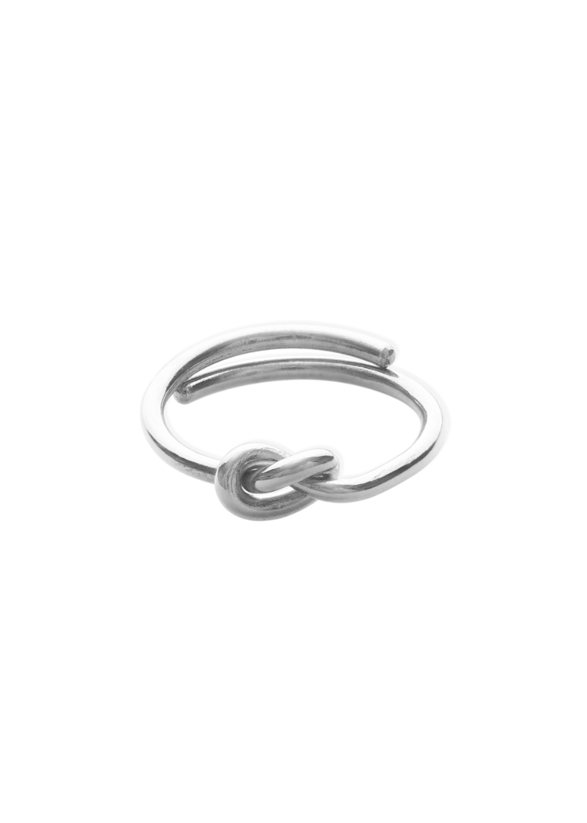 noeud ring in silver