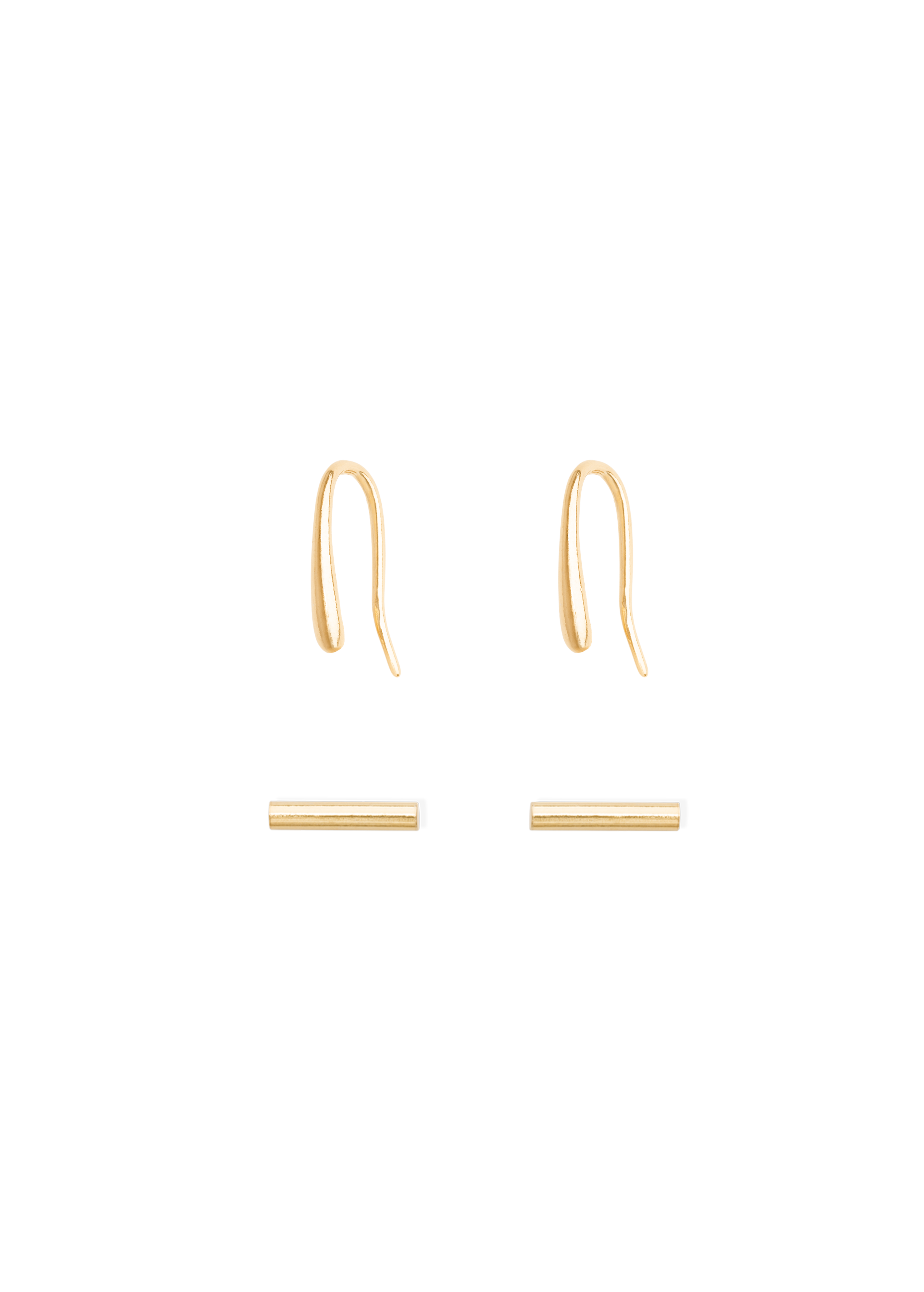 set rosemere earrings and royals earrings in gold